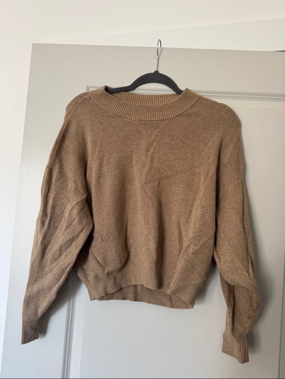 Abercrombie & Fitch Camel Crewneck Sweater